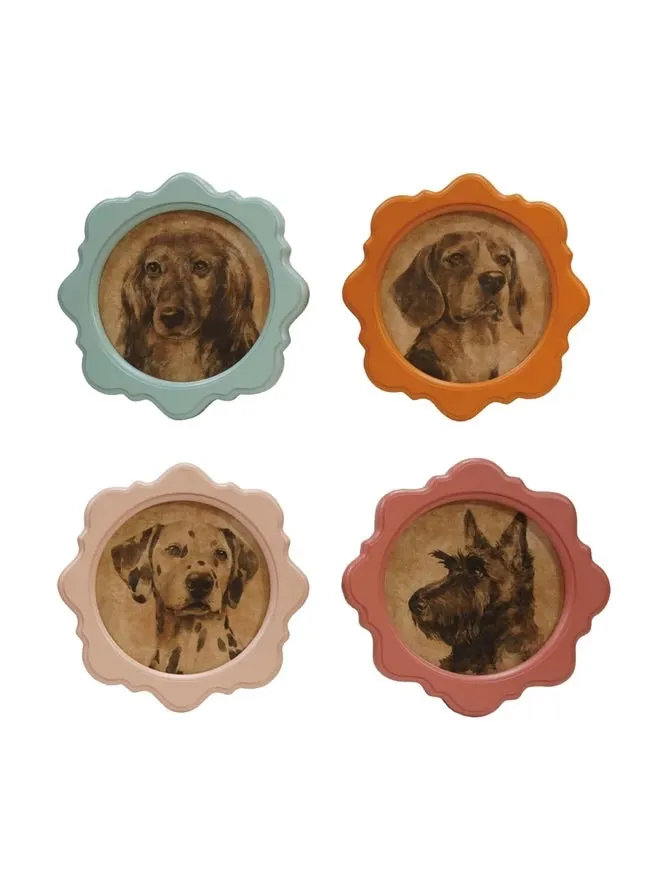 Creative CoOp Earrings Framed Vintage Dog Print