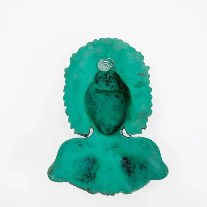 DharmaCrafts Green Praying Buddha Mask Earrings