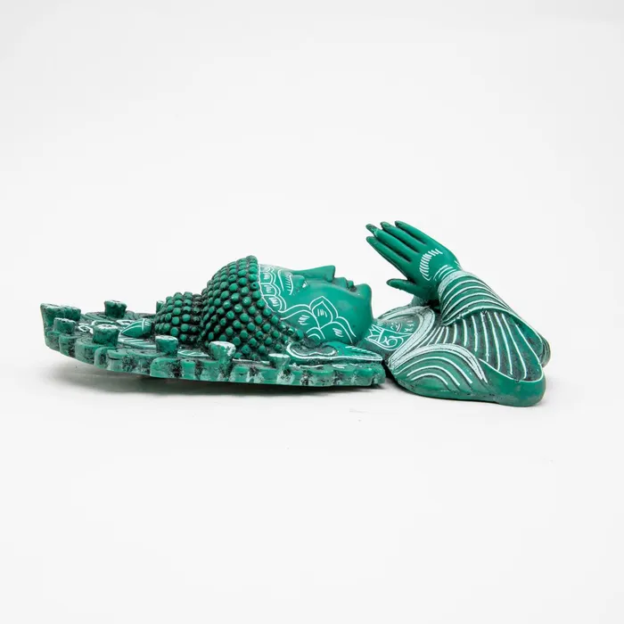DharmaCrafts Green Praying Buddha Mask Earrings