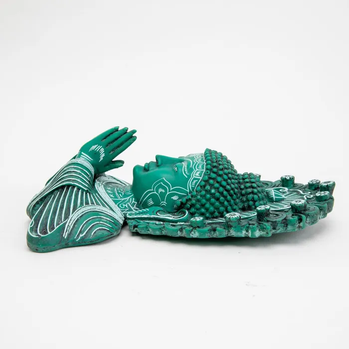 DharmaCrafts Green Praying Buddha Mask Earrings