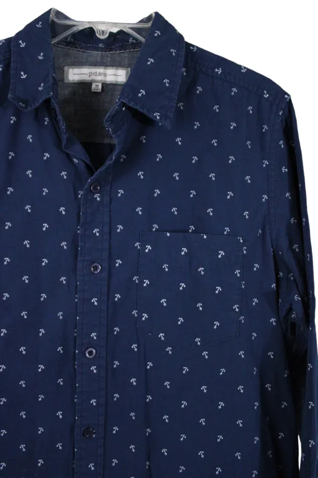 PDC Blue Anchor Button Down M PDC Rings
