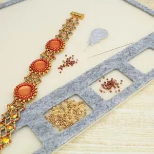 Peppy Beads Earrings Beadsmith 11X14IN Seed Bead Mat W 7 Cavities