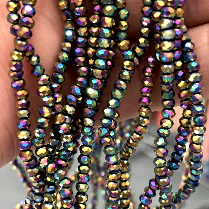 Peppy Beads Earrings Crystal faceted rondelle 2mm Beads PBC2C6