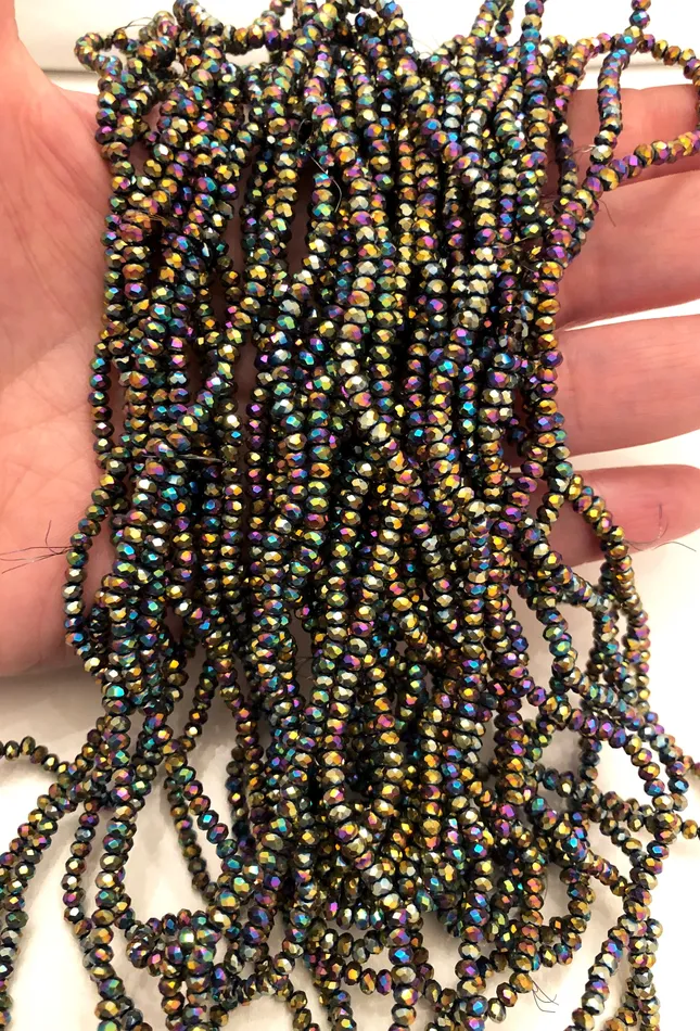 Peppy Beads Earrings Crystal faceted rondelle 2mm Beads PBC2C6 Peppy Beads Earrings Crystal faceted rondelle 2mm Beads PBC2C6