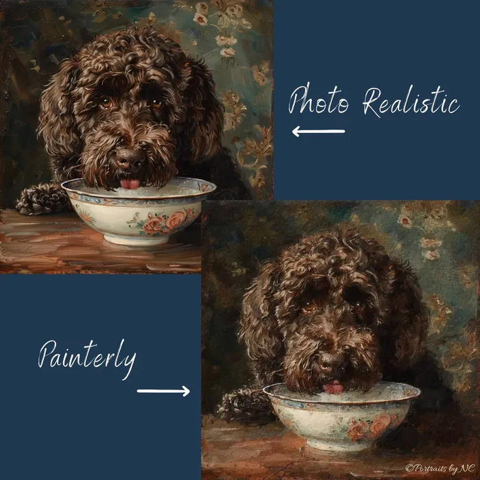 Schnauzer with Bandana Digital Pet Portrait Portraits by NC Necklaces