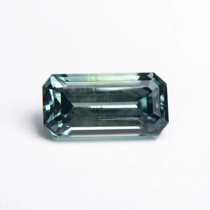 Teal Step Cut Sapphire 359ct Cut Corner Rectangle Misfit Gems Rings