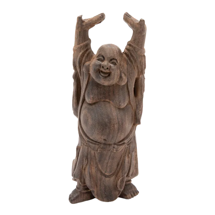 Wooden Budai Statue 6 Eastern Elm Earrings