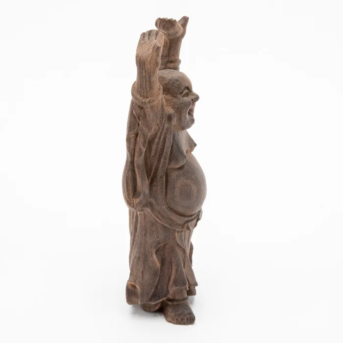 Wooden Budai Statue 6 Eastern Elm Earrings
