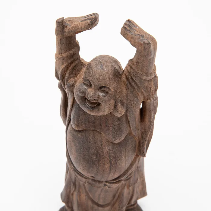 Wooden Budai Statue 6 Eastern Elm Earrings