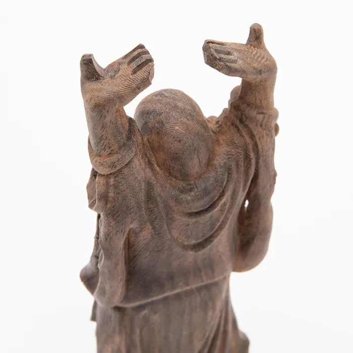 Wooden Budai Statue 6 Eastern Elm Earrings