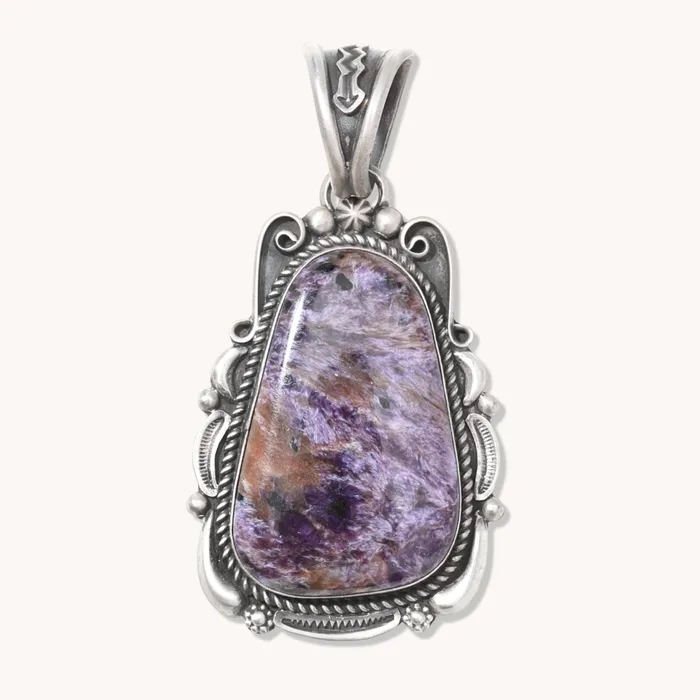 Charoite Statement Pendant TSkies Jewelry Necklaces