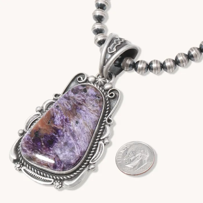 Charoite Statement Pendant TSkies Jewelry Necklaces