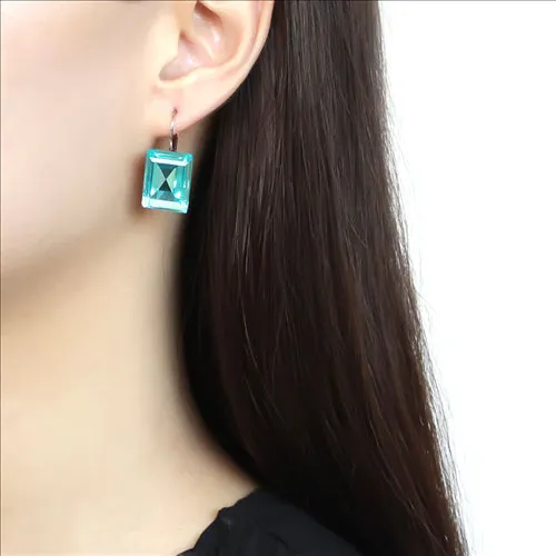 CJE3649 Wholesale Womens Stainless SteelTop Grade Crystal Sea Blue Earrings Green Earrings CJE3649 Wholesale Womens Stainless SteelTop Grade Crystal Sea Blue Earrings Green Earrings