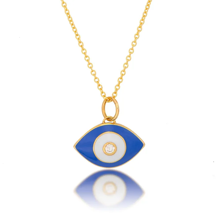 Enamel Evil Eye Necklace Alexis Jae Necklaces