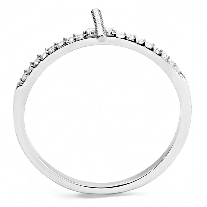 Green CJ161 Wholesale Womens Stainless Steel Minimal Cross Ring Rings