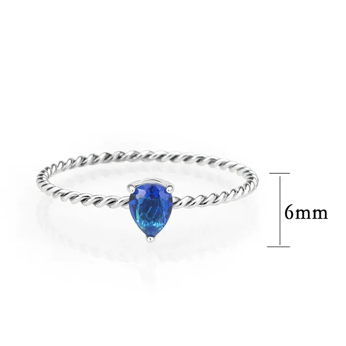 Rings Cerijewelry CJ3862 Wholesale Womens Stainless Steel Montana Blue Minimal Ring Rings Cerijewelry CJ3862 Wholesale Womens Stainless Steel Montana Blue Minimal Ring
