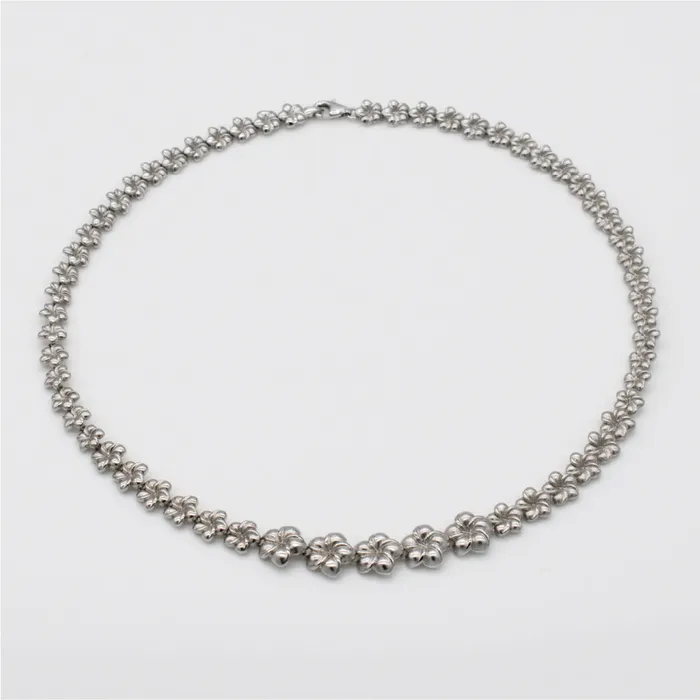 rosamarianas Necklaces 925 Sterling Silver Tasi Plumeria Lei Necklace