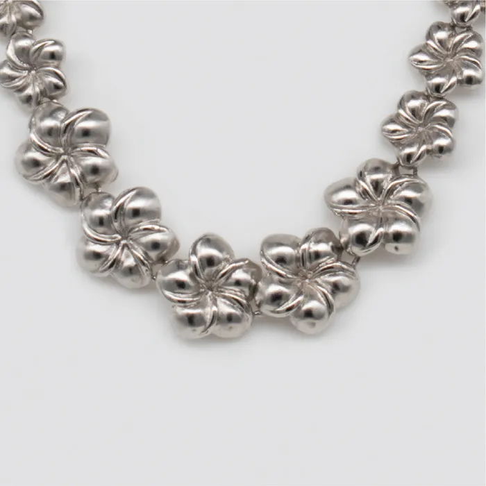 rosamarianas Necklaces 925 Sterling Silver Tasi Plumeria Lei Necklace