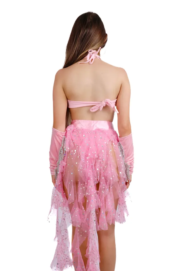 THE LUMI SHOP Earrings FULL OUTFIT Pink Rhinestone Princess 5 pcs
