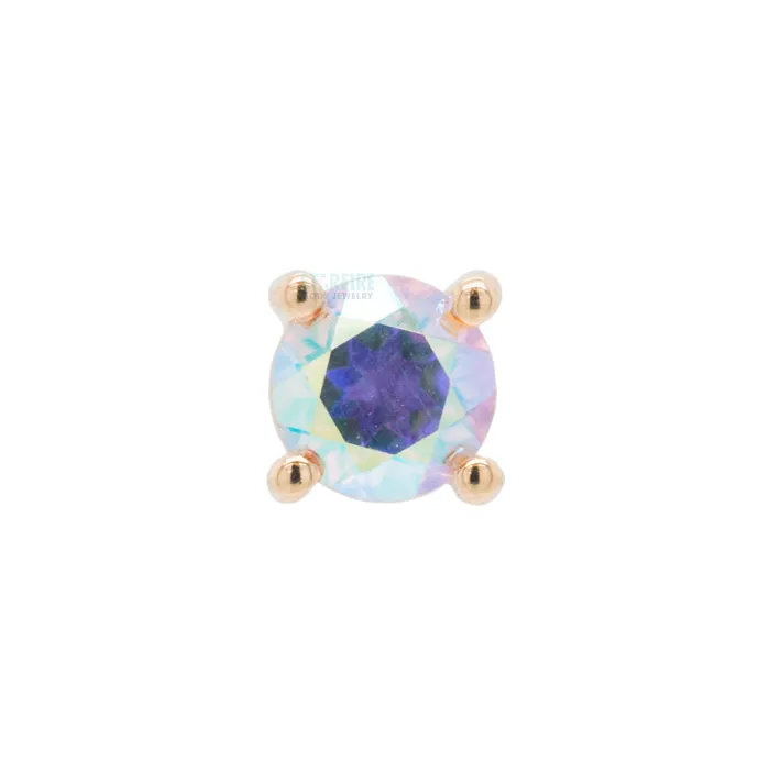 threadless ProngSet Mercury Mist Topaz End in Gold Buddha Jewelry Organics Earrings