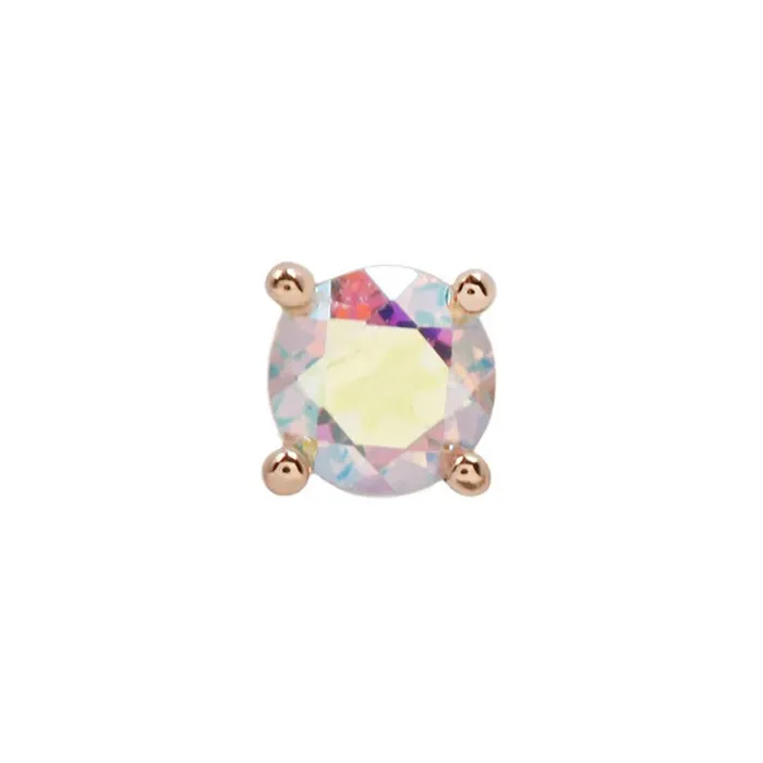 threadless ProngSet Mercury Mist Topaz End in Gold Buddha Jewelry Organics Earrings