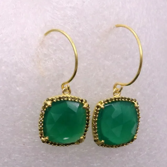 925 Sterling silver green onyx stone hoops earrings womens girls jewelry s300 TRIBAL ORNAMENTS Earrings 925 Sterling silver green onyx stone hoops earrings womens girls jewelry s300 TRIBAL ORNAMENTS Earrings