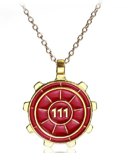 alice Necklaces AZ57 Gold Red Video Game Necklace with FREE EARRINGS