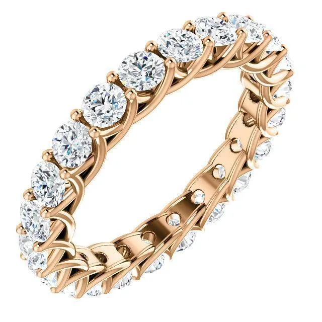 Fire Brilliance Rings Prestine Full Eternity 4 Prongs 3mm Round Cut Engagement or Anniversary Ring Fire Brilliance Rings Prestine Full Eternity 4 Prongs 3mm Round Cut Engagement or Anniversary Ring