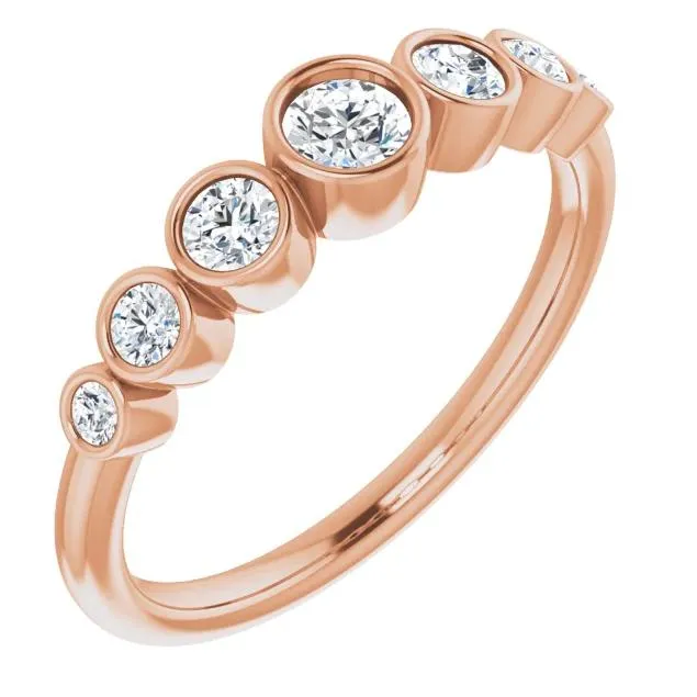 Juliette Round Diamond Tapering Accents 12 Eternity Bezled Wedding Anniversary Band Fire Brilliance Rings Juliette Round Diamond Tapering Accents 12 Eternity Bezled Wedding Anniversary Band Fire Brilliance Rings