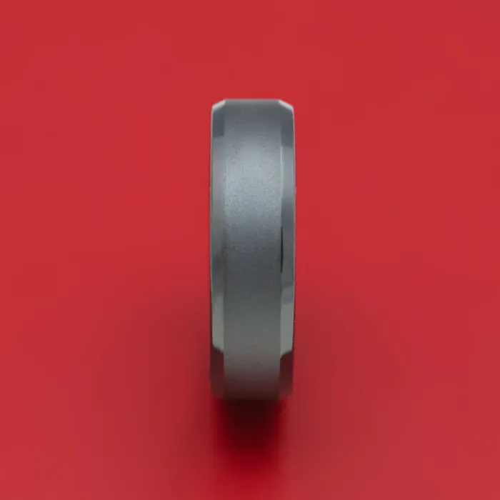 Lashbrook Rings Black Zirconium and Black Mother of Pearl Sleeve Custom Ring Lashbrook Rings Black Zirconium and Black Mother of Pearl Sleeve Custom Ring