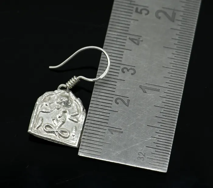Light weight 925 sterling silver excellent customized traditional indian style hoops earring amazing tribal ethnic earring ear956 TRIBAL ORNAMENTS Earrings