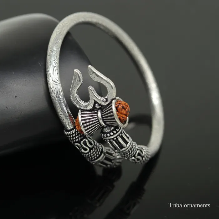 Lord Shiva trident design 925 sterling silver handmade bangle bracelet fabulous custom made oxidized unisex vintage design jewelry nsk248 TRIBAL ORNAMENTS Bracelets Lord Shiva trident design 925 sterling silver handmade bangle bracelet fabulous custom made oxidized unisex vintage design jewelry nsk248 TRIBAL ORNAMENTS Bracelets