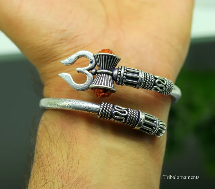 Lord Shiva trident design 925 sterling silver handmade bangle bracelet fabulous custom made oxidized unisex vintage design jewelry nsk248 TRIBAL ORNAMENTS Bracelets Lord Shiva trident design 925 sterling silver handmade bangle bracelet fabulous custom made oxidized unisex vintage design jewelry nsk248 TRIBAL ORNAMENTS Bracelets