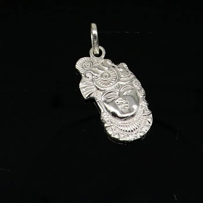 Necklaces TRIBAL ORNAMENTS Solid sterling silver handmade Hindu Lord krishna shrinathji tiny pendant amazing designer fabulous pendant unisex gifting jewelry ssp623
