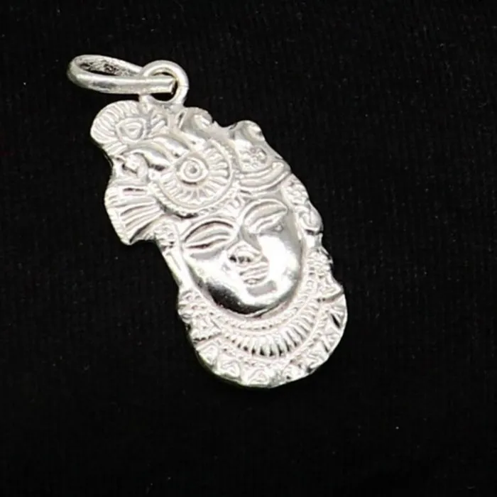 Necklaces TRIBAL ORNAMENTS Solid sterling silver handmade Hindu Lord krishna shrinathji tiny pendant amazing designer fabulous pendant unisex gifting jewelry ssp623