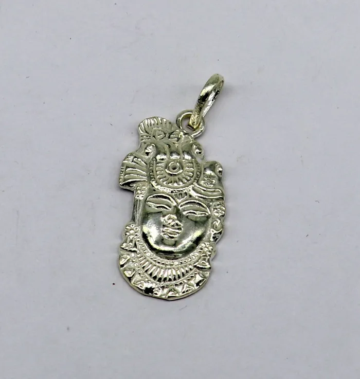 Necklaces TRIBAL ORNAMENTS Solid sterling silver handmade Hindu Lord krishna shrinathji tiny pendant amazing designer fabulous pendant unisex gifting jewelry ssp623