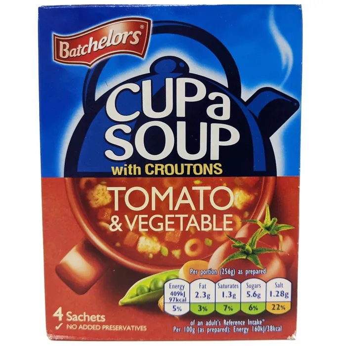 Ramsden International Earrings Batchelors Cup A Soup Tomato Vegetable 104g