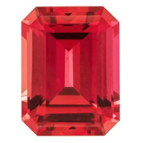 Rings Chatham LabGrown Emerald Padparadscha Stone Size FIRE BRILLIANCE