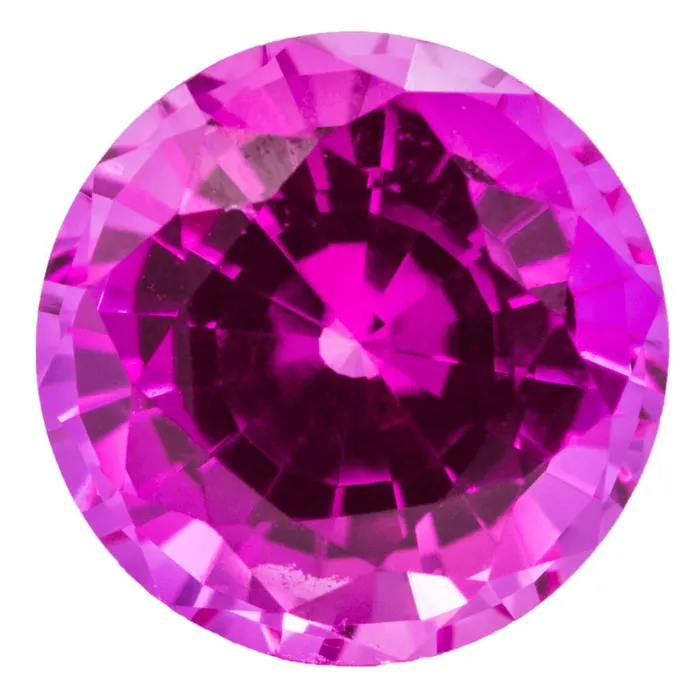 Rings Fire Brilliance FAB LabGrown Round Pink Sapphire Stone Size
