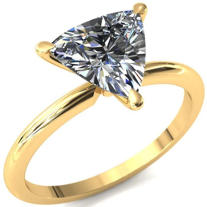 Rings Fire Brilliance Gracey Trillion Moissanite 3Claw Prong Engagement Ring Rings Fire Brilliance Gracey Trillion Moissanite 3Claw Prong Engagement Ring