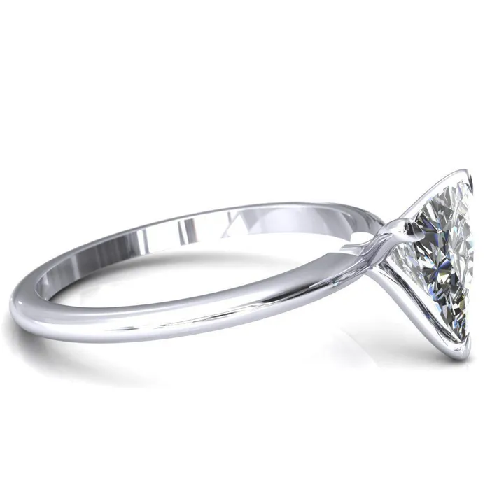 Rings Fire Brilliance Gracey Trillion Moissanite 3Claw Prong Engagement Ring