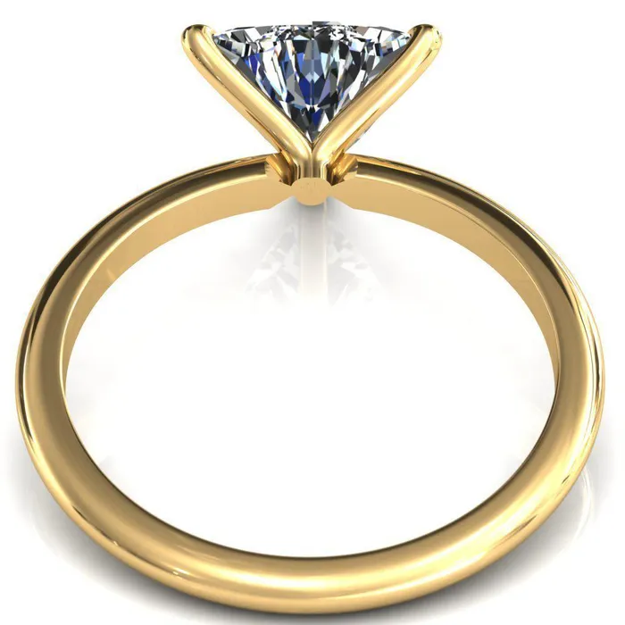 Rings Fire Brilliance Gracey Trillion Moissanite 3Claw Prong Engagement Ring