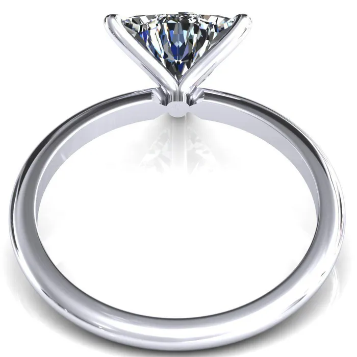 Rings Fire Brilliance Gracey Trillion Moissanite 3Claw Prong Engagement Ring