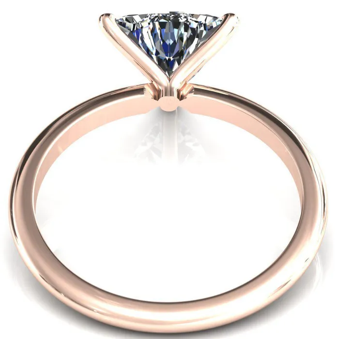 Rings Fire Brilliance Gracey Trillion Moissanite 3Claw Prong Engagement Ring
