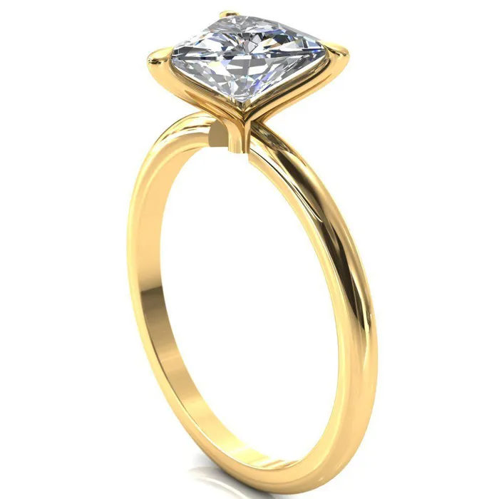 Rings Fire Brilliance Gracey Trillion Moissanite 3Claw Prong Engagement Ring