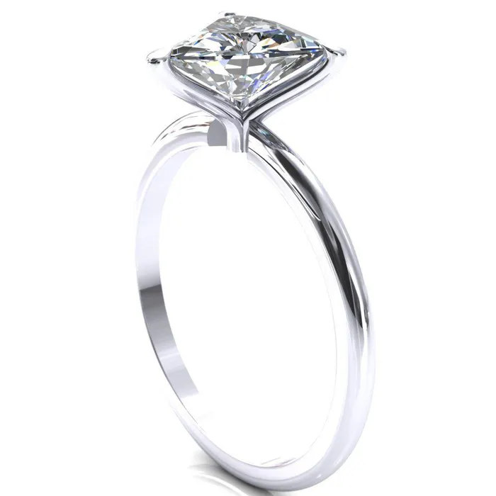 Rings Fire Brilliance Gracey Trillion Moissanite 3Claw Prong Engagement Ring
