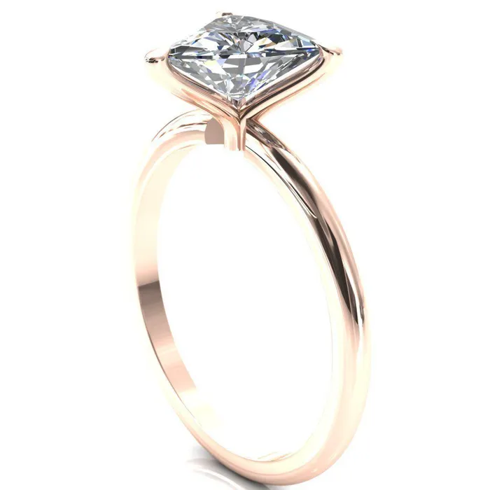 Rings Fire Brilliance Gracey Trillion Moissanite 3Claw Prong Engagement Ring