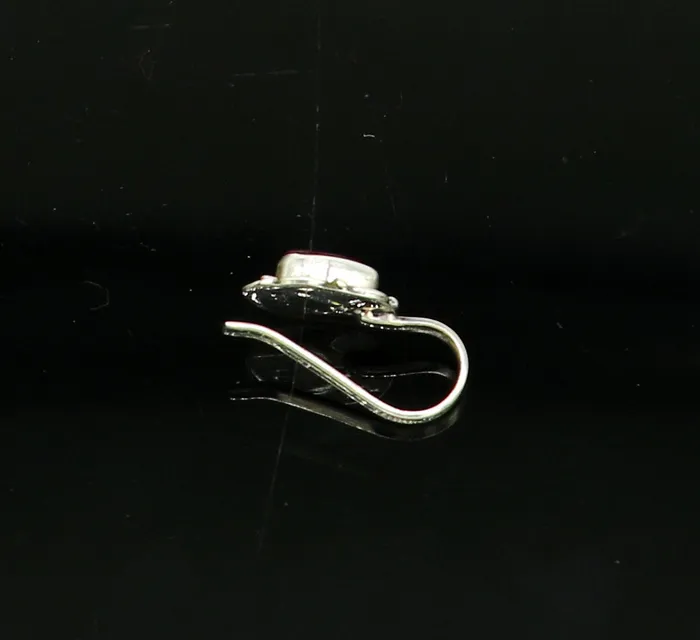 Rings TRIBAL ORNAMENTS 75mm 925 sterling silver single stone nose pin clip on nose pin customized nose plug best wedding party stylish functional jewelry np99