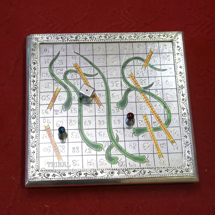 Rings TRIBAL ORNAMENTS 925 sterling silver handcrafted solid silver work snake and ladders game wooden base board amazing vintage style classical games sf17