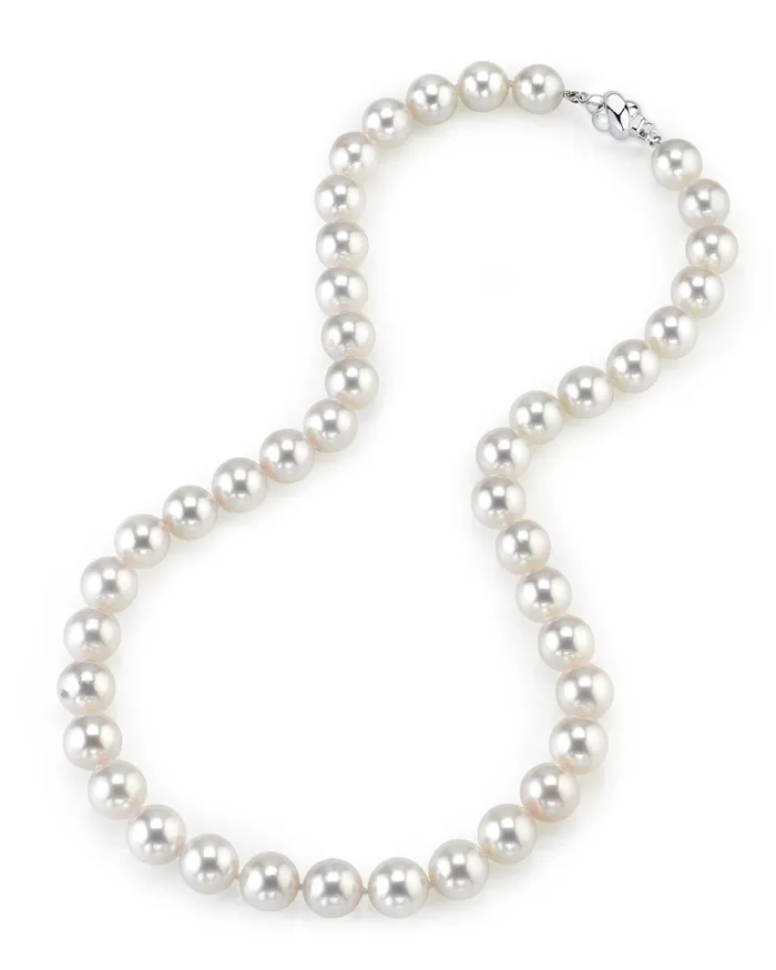 spt Necklaces White Japanese Akoya Pearl Necklace 100105mm AAA Quality spt Necklaces White Japanese Akoya Pearl Necklace 100105mm AAA Quality